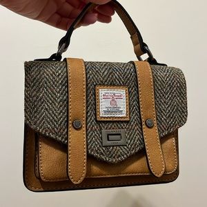 NWOT Islander UK Baby Satchel - Chestnut Herringbone